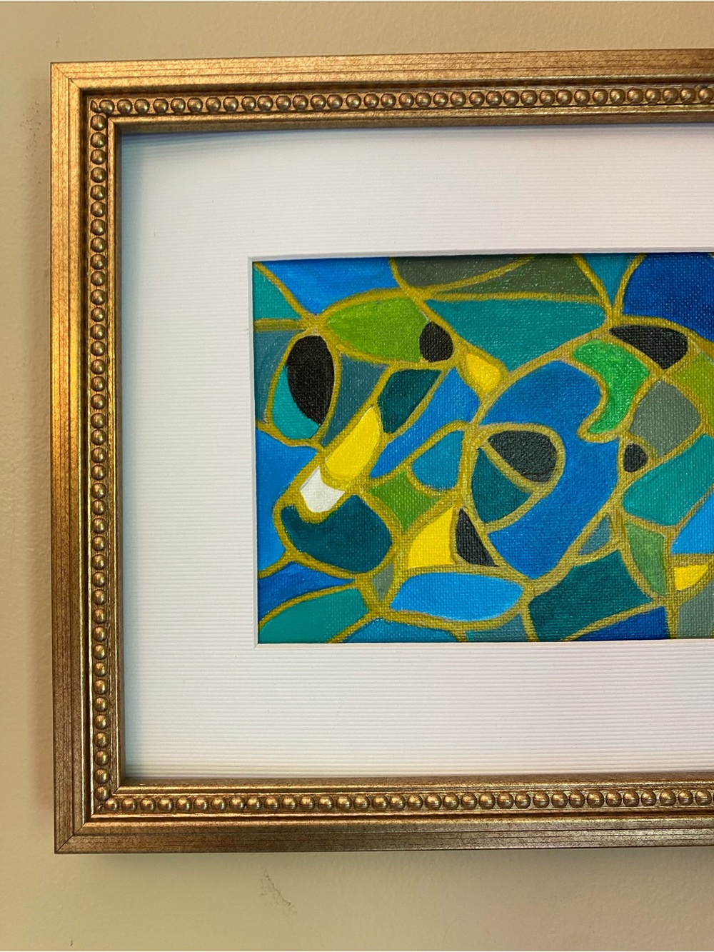 Original Abstract acrylic painting 8”x10” matted - Picture 3 of 3